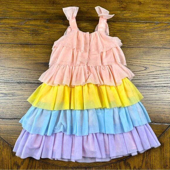 Janie and Jack Juno Rainbow Ruffle Dress - Picture 2 of 3